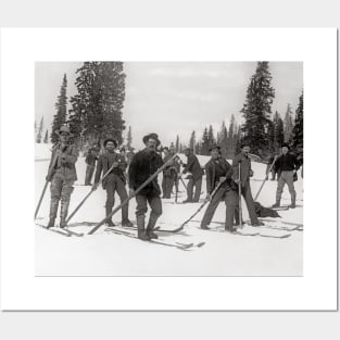 Colorado Skiers, 1910. Vintage Photo Posters and Art